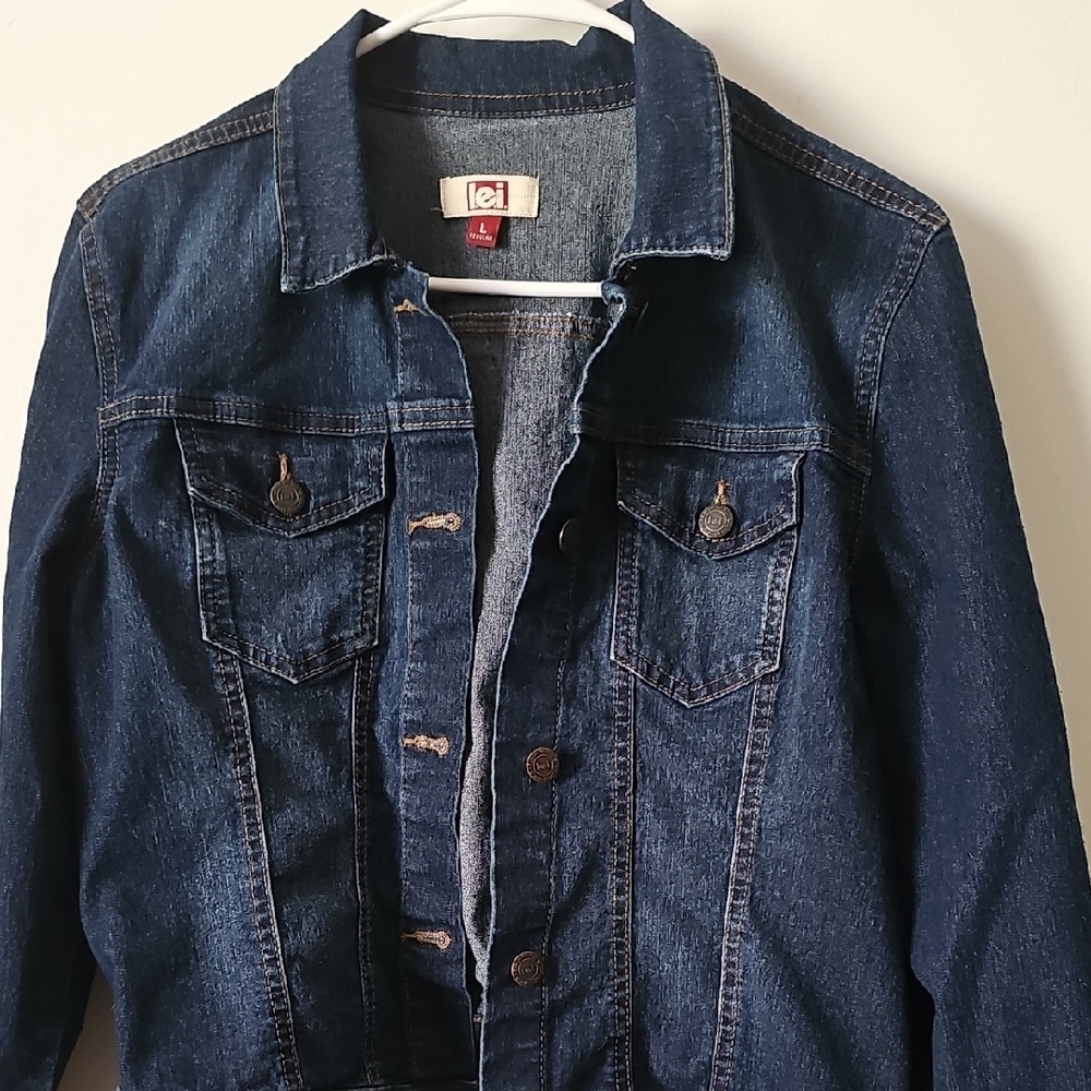 LEI Men's Denim Jacket - Dark Blue